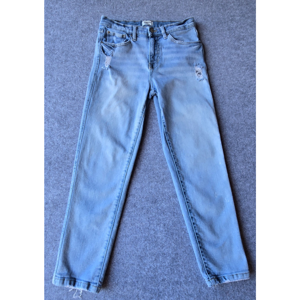 Kensie Jeans Women's Size 4/27 Vintage Luxe Light Wash Distressed 27x25